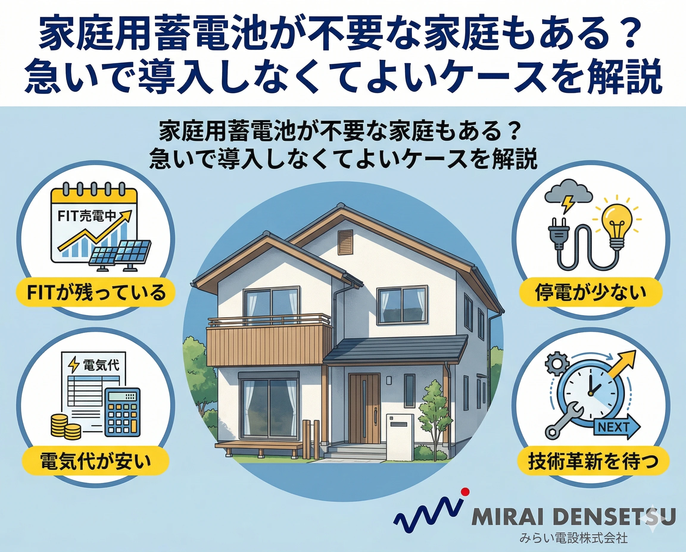 家庭用蓄電池が不要な家庭もある？