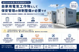低圧系統用蓄電池の保安管理｜電気主任技術者・保安規程・外部委託・点検を解説