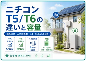 ニチコンT5/T6の違いと蓄電池容量の選び方