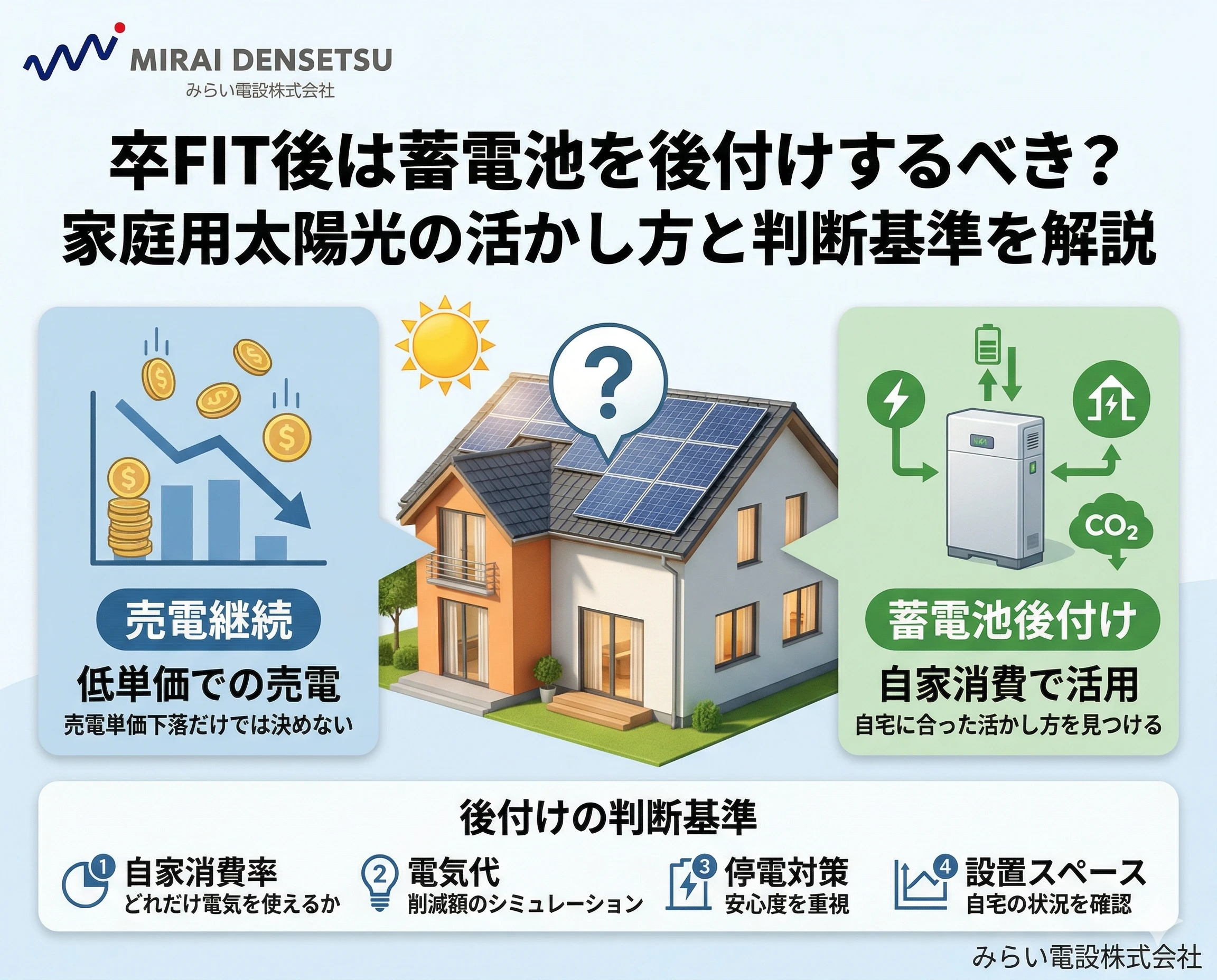 卒フィットの蓄電池導入検討