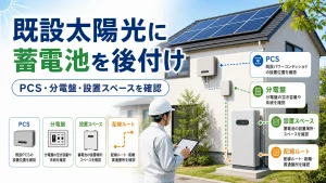 既設太陽光に蓄電池を後付けするときの現地確認｜PCS・分電盤・設置スペースの見方
