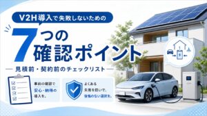 V2H導入で失敗しないための7つの確認ポイント｜見積前・契約前のチェックリスト