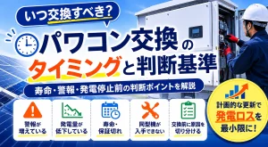パワコン交換のタイミングはいつ？寿命・警報・発電停止前の判断基準