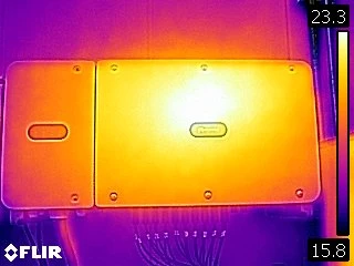 ファーウェイPCSのFLIR赤外線画像による温度確認