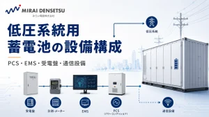 低圧系統用蓄電池の設備構成｜PCS・EMS・受電盤・遠隔監視を解説