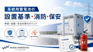 系統用蓄電池の設置基準｜離隔距離・消防協議・火災予防を解説